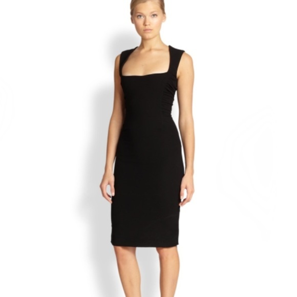 L'AGENCE Dresses & Skirts - NWT L’agence square neck ruched side